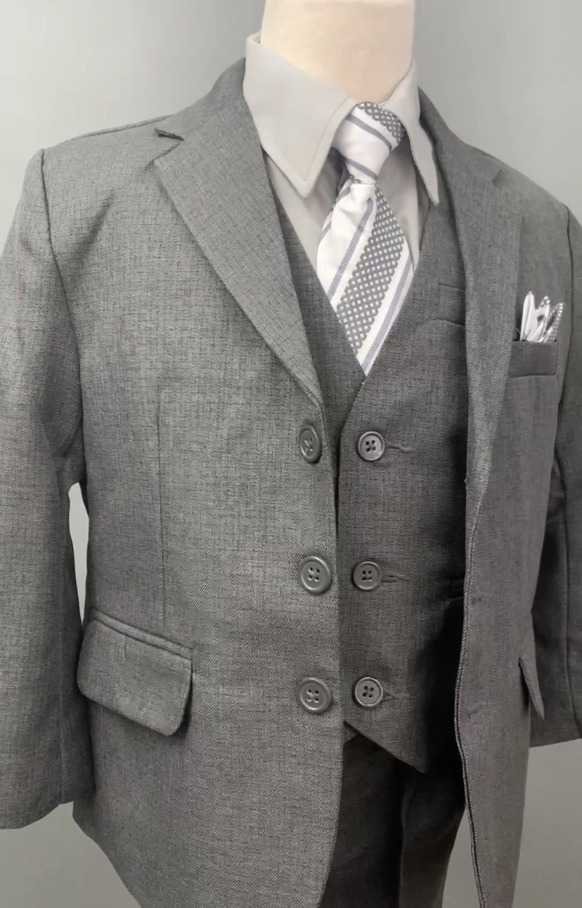 boy suit charcoal by-99