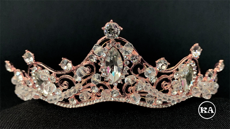 c-tr066 rose gold tiara