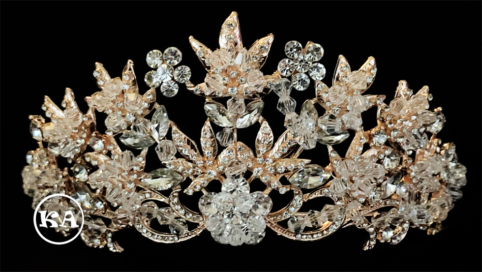 quinceanera tiara rose gold color