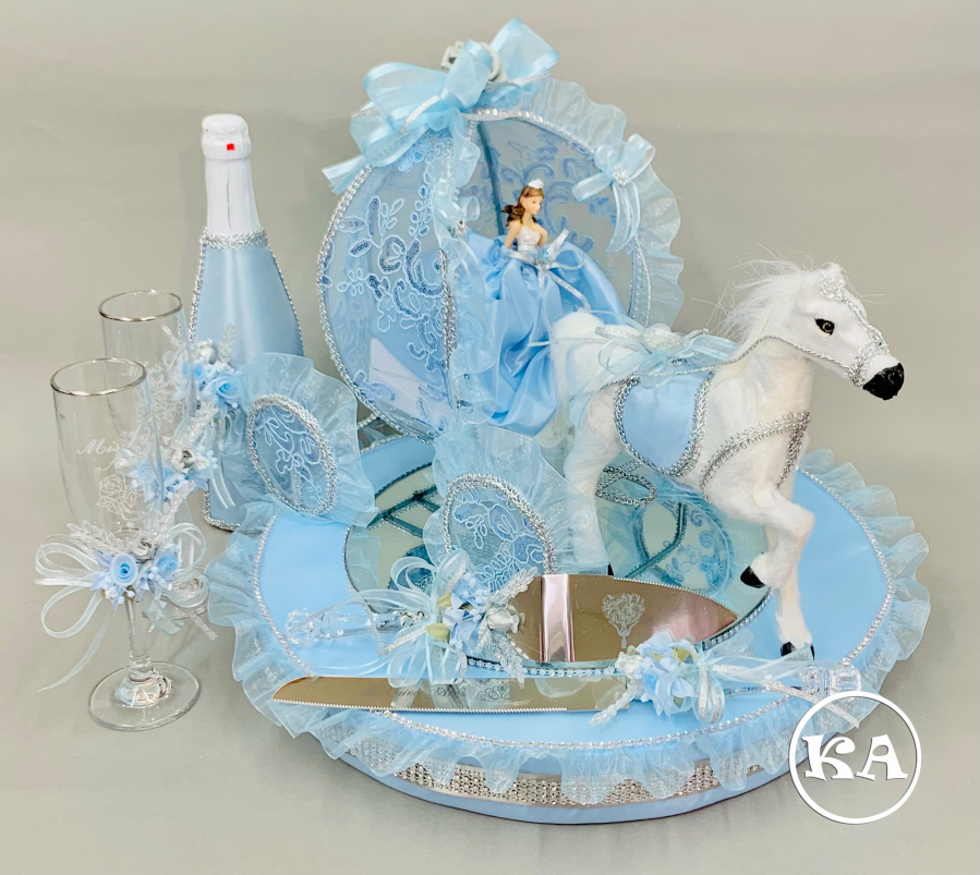 130 quinceanera brindis set baby blue