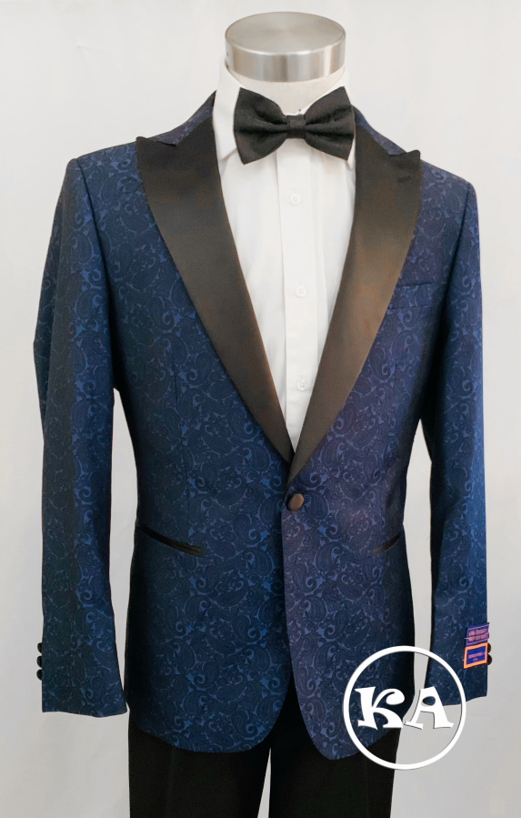 tuxedo blue paislay