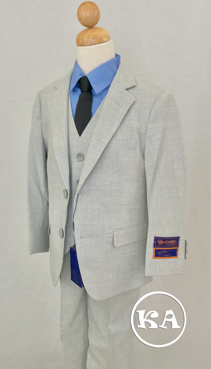 boys silver suit 45001-2