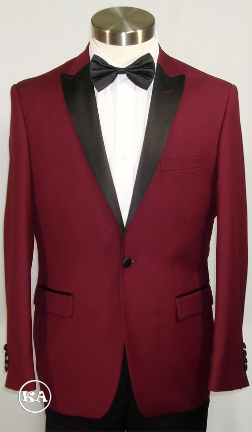 burgundy tuxedo