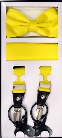 men suspender combo yellow