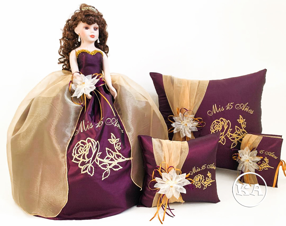 kc-356 quinceanera package plum color
